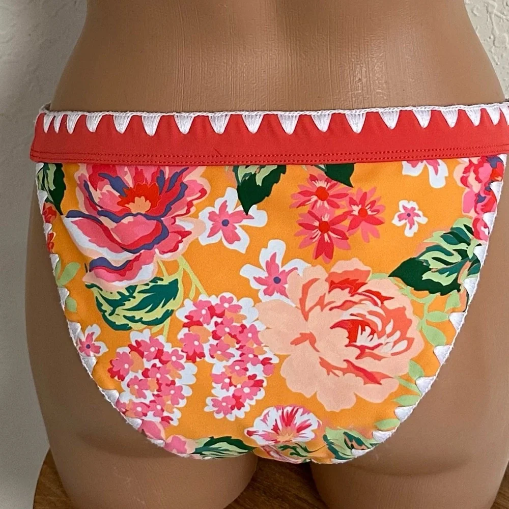 Lovers + Friends Adrift Bikini Bottom in Tangerine Floral - Picture 6 of 9